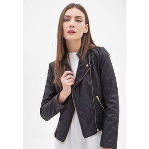 Forever 21 Quilted Faux Leather Jacket